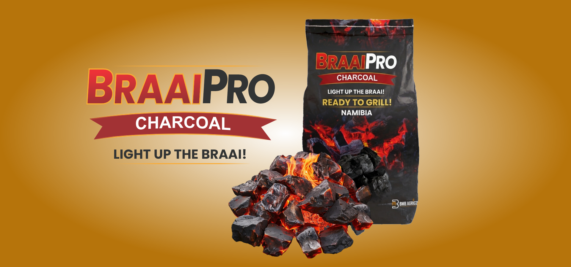 Glowing charcoal embers — BMB AgriCo Charcoal